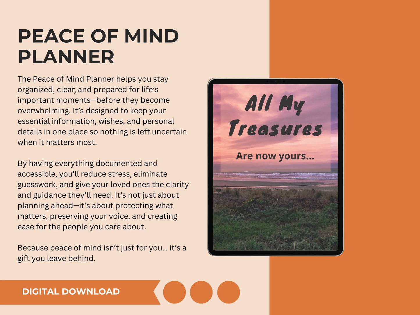 All My Treasures Peace of Mind Planner