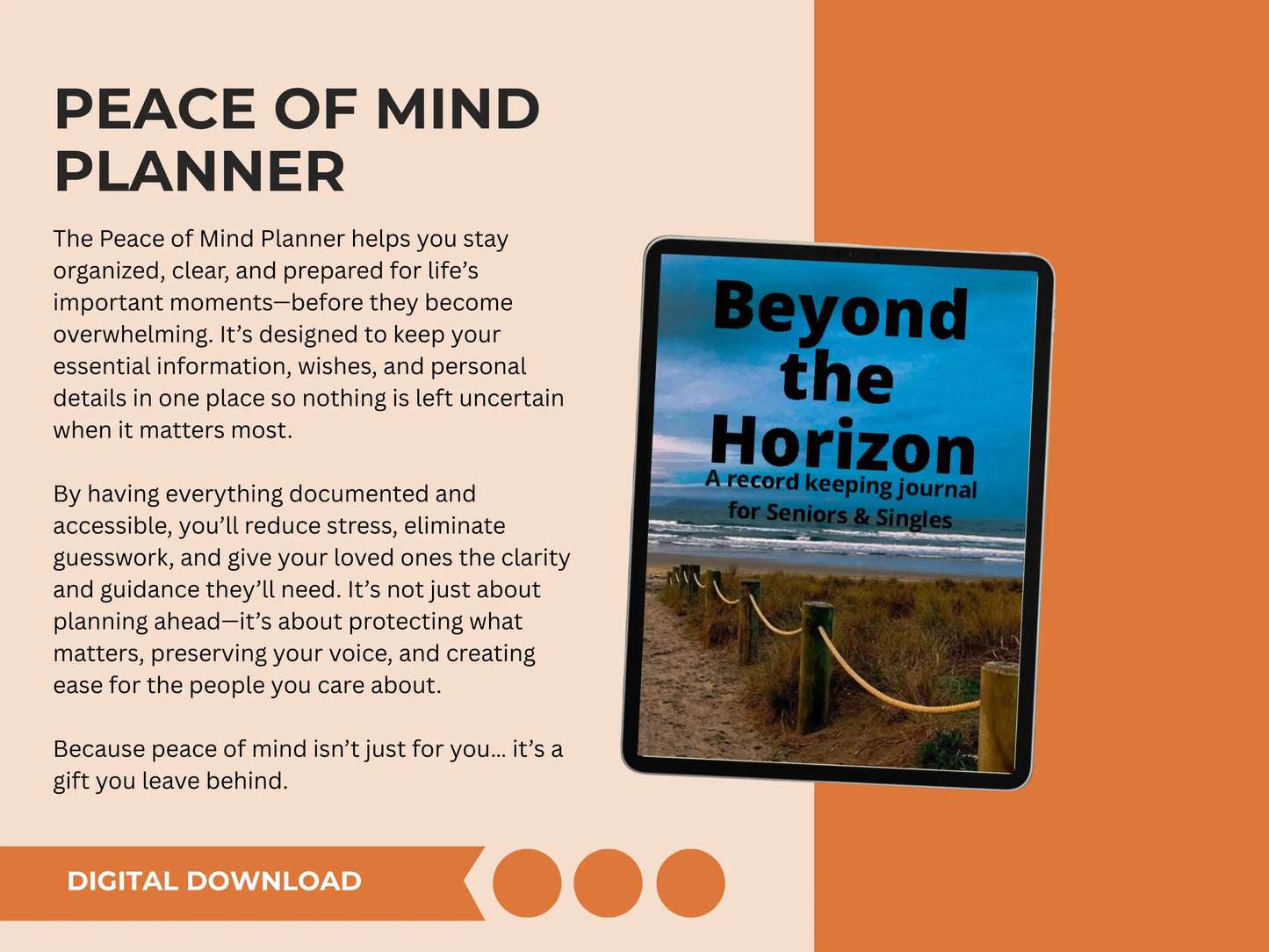 Beyond The Horizon Peace of Mind Planner