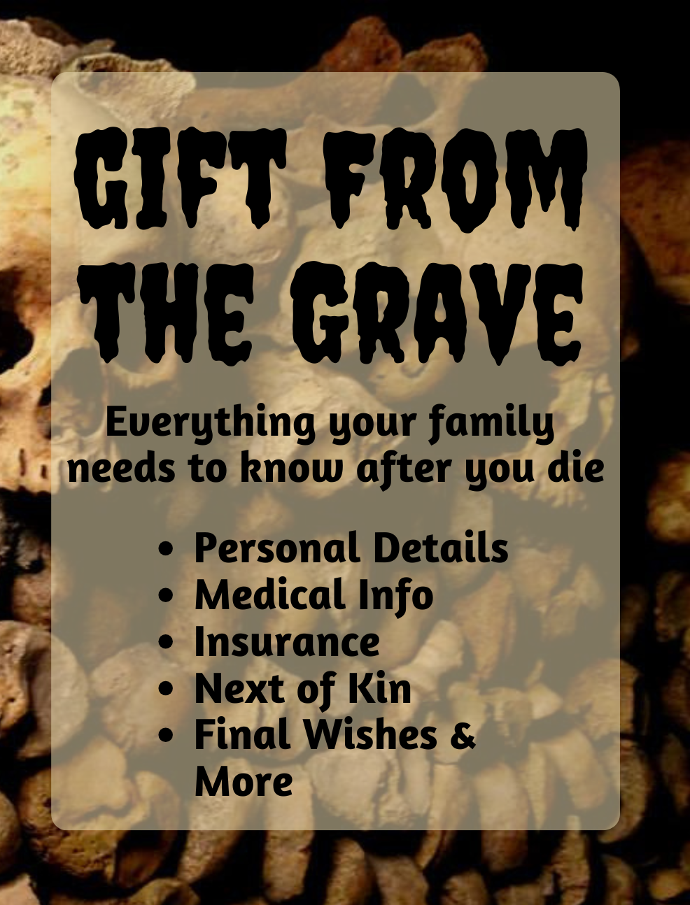 Gifts From The Grave Peace of Mind Planner