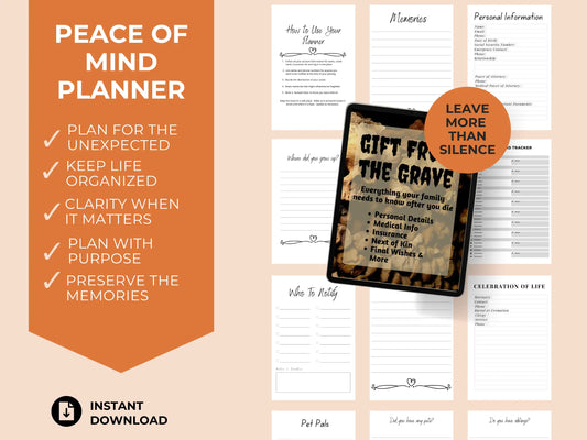 Gifts From The Grave Peace of Mind Planner