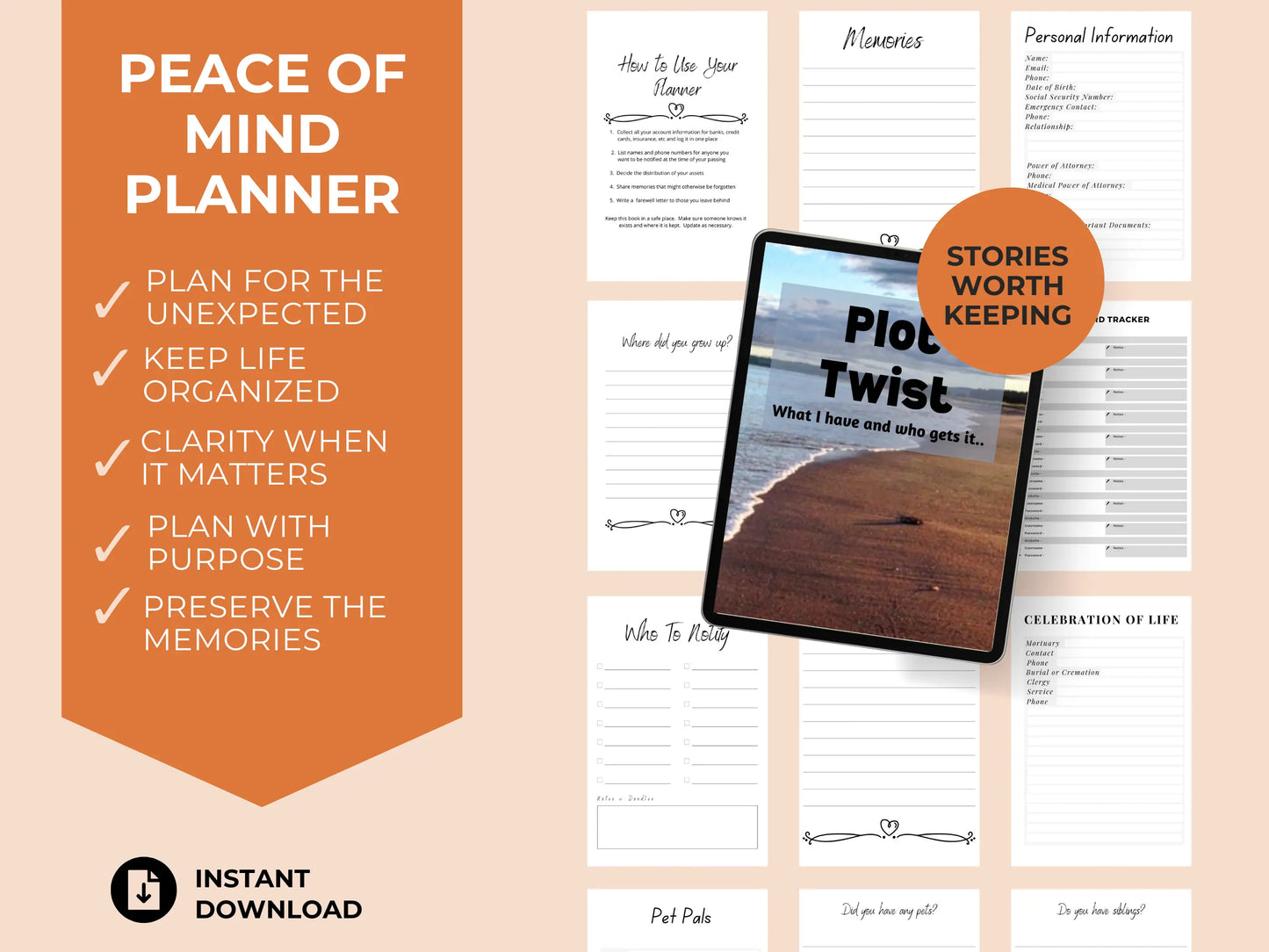 Plot Twist Peace of Mind Planner
