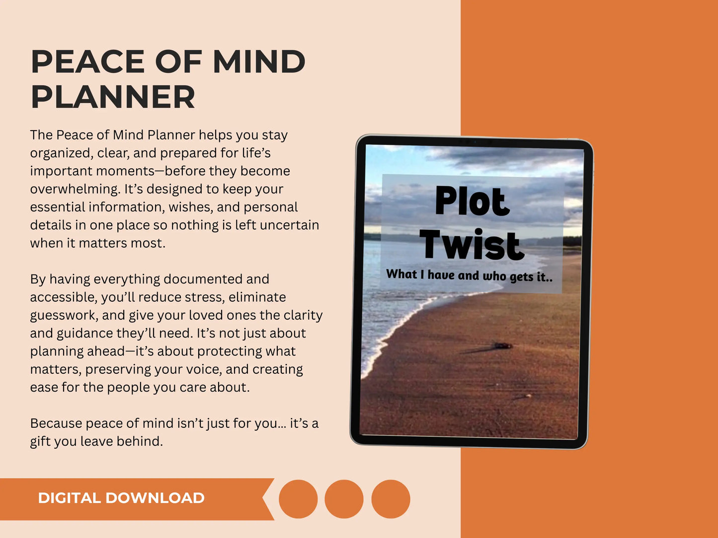 Plot Twist Peace of Mind Planner